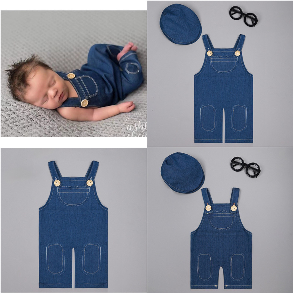 Baby Products Website - ❤️Newborn Photography Clothing Denim Overalls Studio