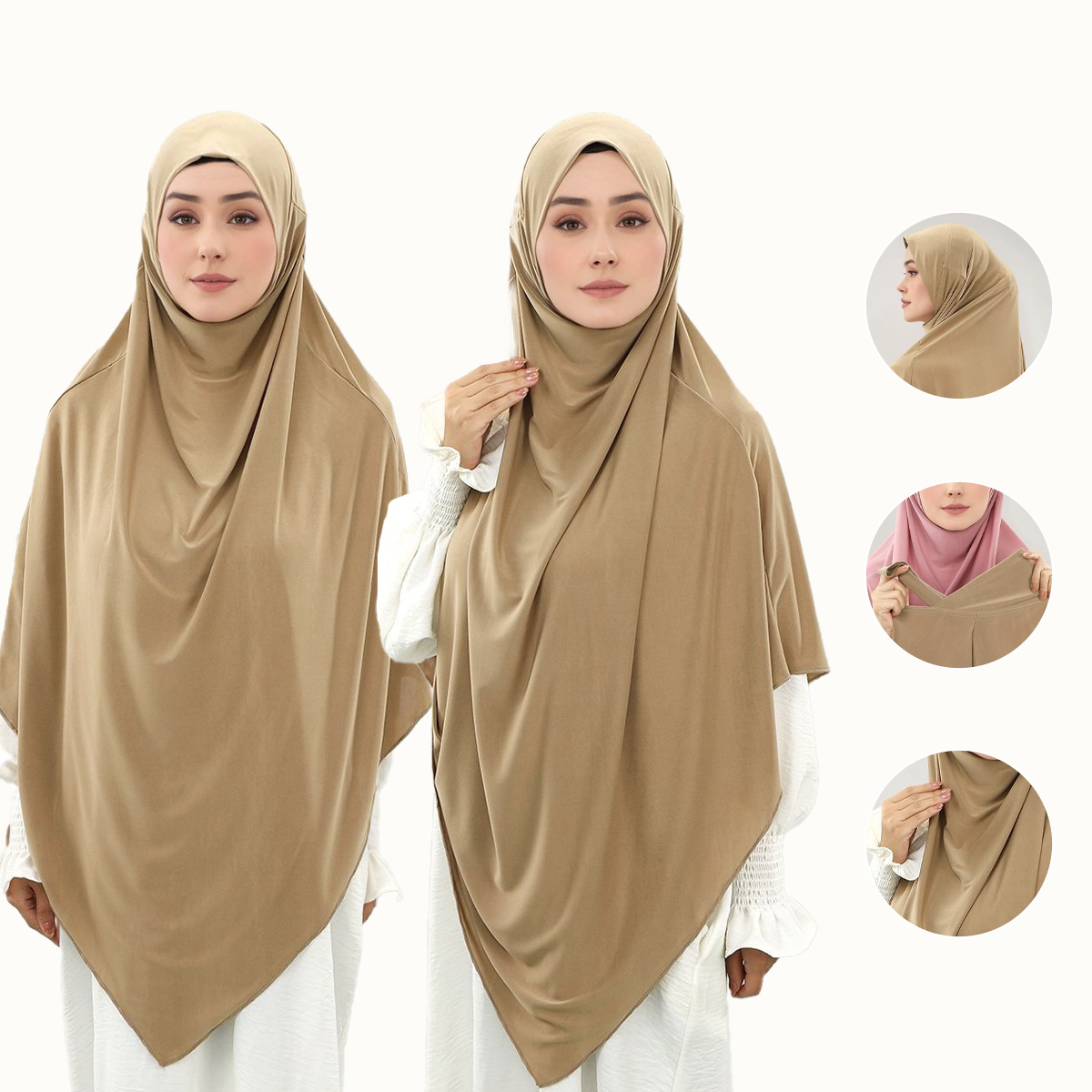 Baby Products Malaysia - Large Soild Muslim Ethnic Instant Hijab