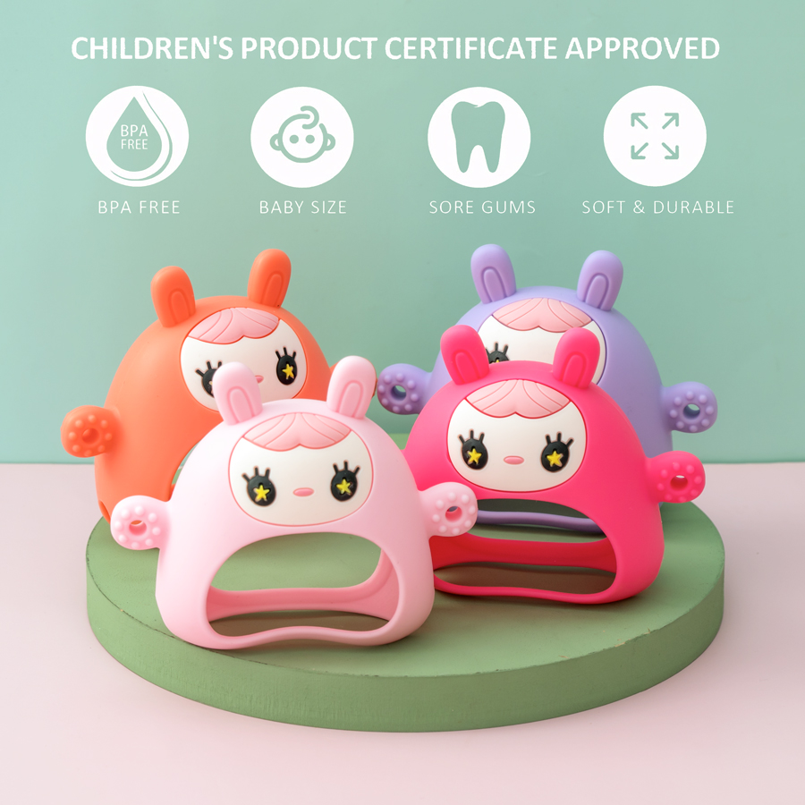 1PC Silicone Teether Toy BPA F - Teething Mitten Baby review and price